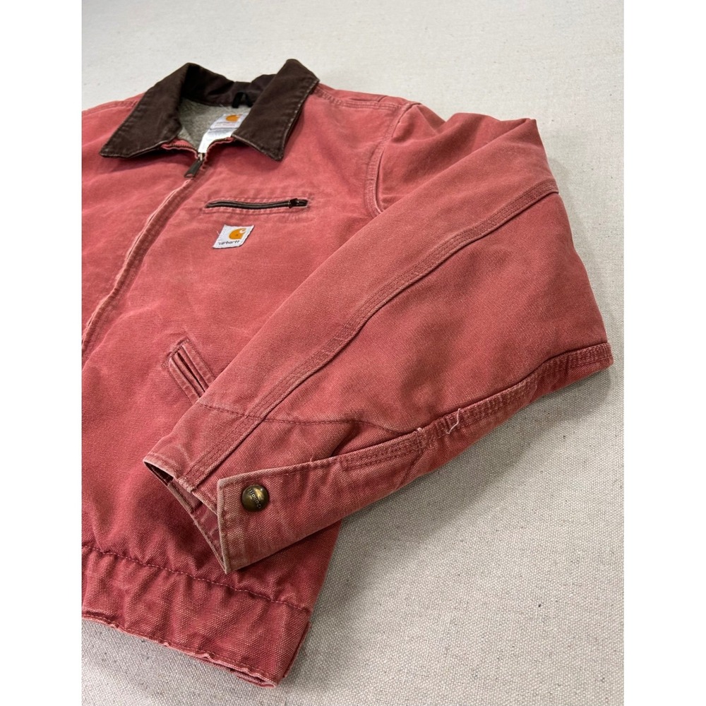 Vintage Rose Carhartt Women's Large WJ 097 VRS Detroit Jacket Canvas HoneyComb